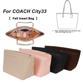 Felt ใส่กระเป๋าสําหรับ COACH-City33 กระเป๋าซับ Central Tote …