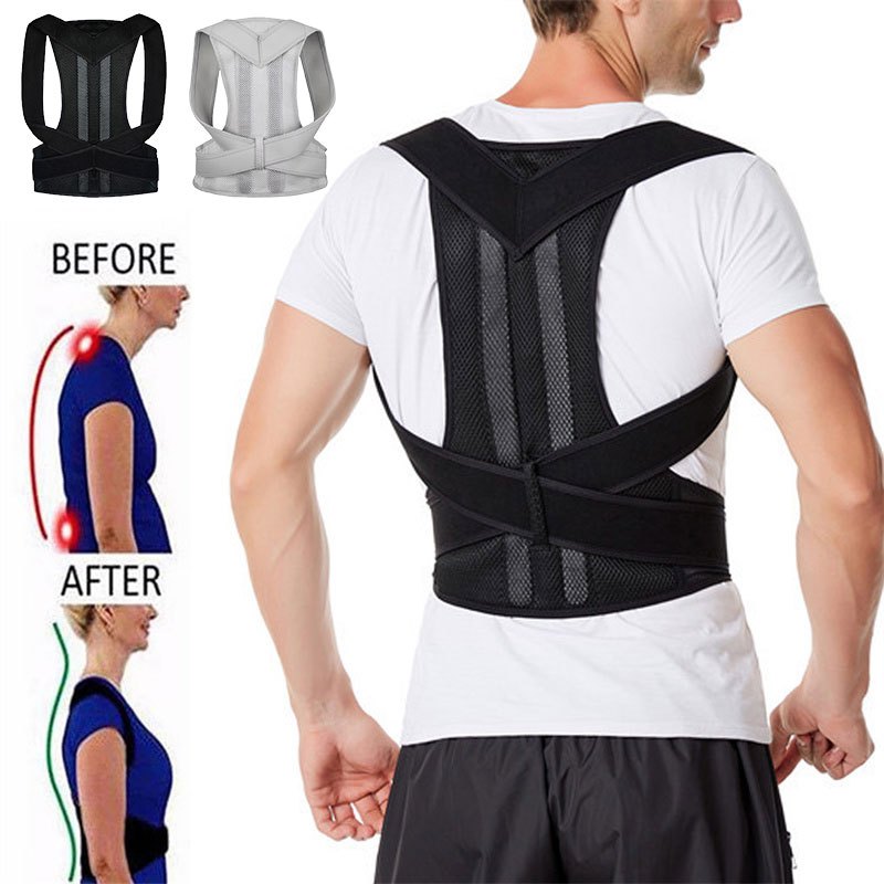 GYMPRO วัยรุ่น และผู้ใหญ่ด้านหลังสนับสนุน และท่าทางถูกต้องกลับไปแก้ไขกระดูกสันหลังโค้งแก้ไขสันหลังแก้ไขอาการปวดหลังหลังปรับได้