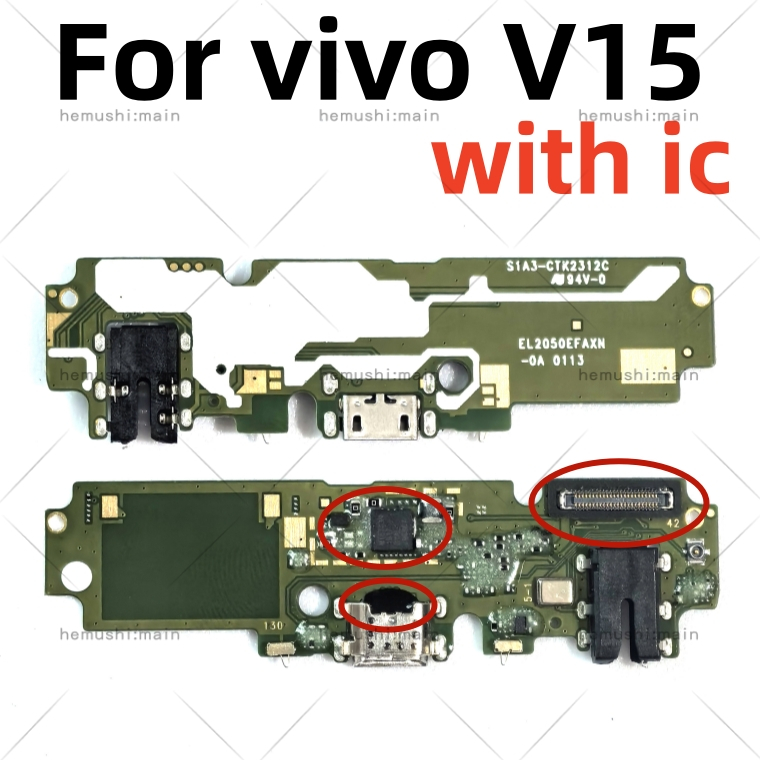 Usb ชาร์จพอร์ตสําหรับ vivo V15 เมนบอร์ด flex พอร์ต USB ริบบิ้น flex สายโทรศัพท์หางปลั๊กข้อมูลสาย ic