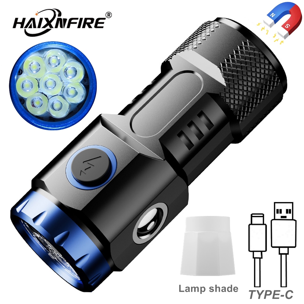 Haixnfire X16 8xP35 ไฟ LED ด้านข้าง Type-c ชาร์จความสว่างสูง camping บ้านทํางานไฟฉายบํารุงรักษา