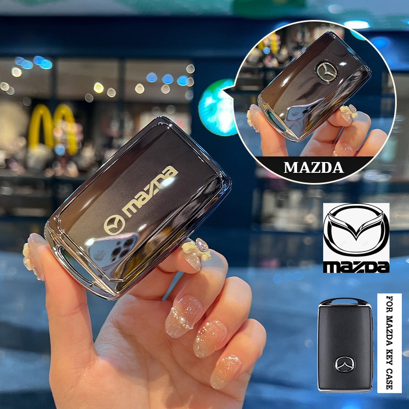 Mazda Remote Smart Car Key Chain Ring Cover Case Shell Protect สําหรับ Mazda CX30/CX-3/CX-5/CX-7/CX-8/CX-9/Mazda 3/Skyactiv