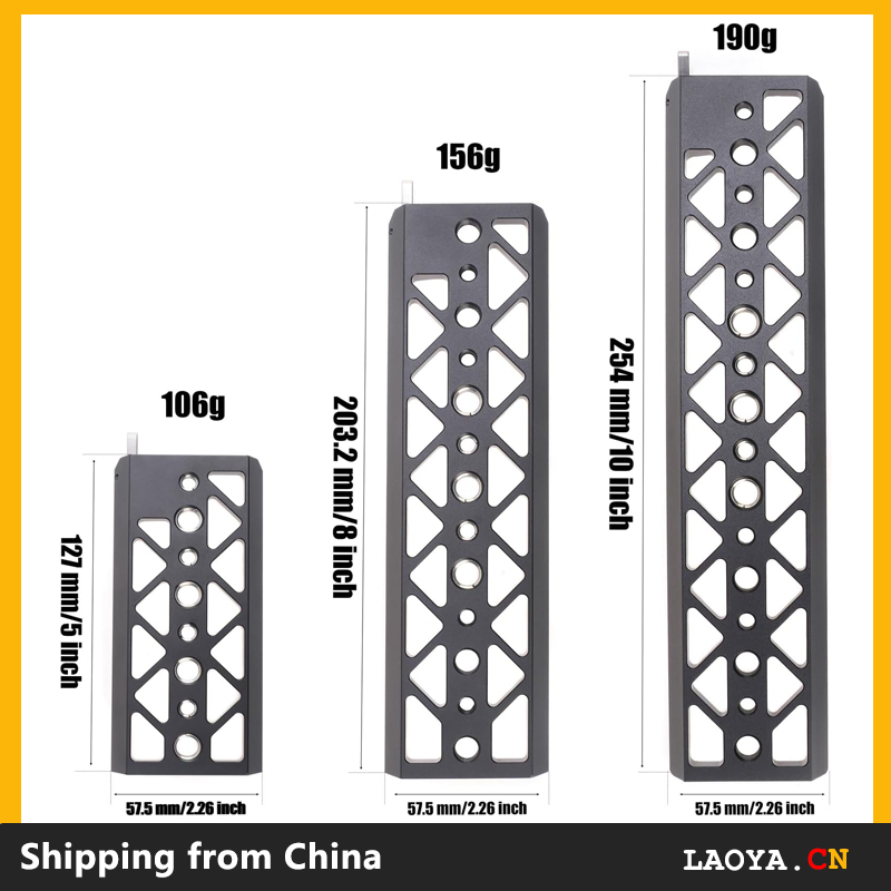 5-inch 8-inch 10-inch Dovetail Bridge Plate Bottom Tripod Baseplate Lightweight Base Plate Mount for Tilta Standard Camera Cage 5นิ้ว8นิ้ว10-นิ้วประกบสะพานแผ่นด้านล่างขาตั้งกล้องแผ่นฐานน้ําหนักเบาแผ่นฐานภูเขาสําหรับเอียงมาตรฐานกล้องกรง