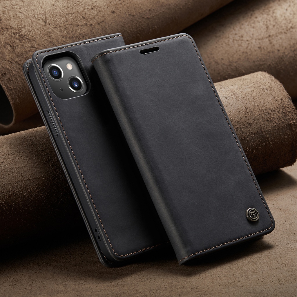 เคส Case for iPhone 16e 16 15 11 Pro Max 14 Plus 12 13 เคสฝาพับ เคสหนัง โทรศัพท์หนัง PU TPU นิ่ม ฝาพับแม่เหล็ก พร้อมช่องใส่บัตร สไตล์เรโทร Leather Flip Cover Magnetic Wallet Mobile Phone Casing ซองมือถือ C013