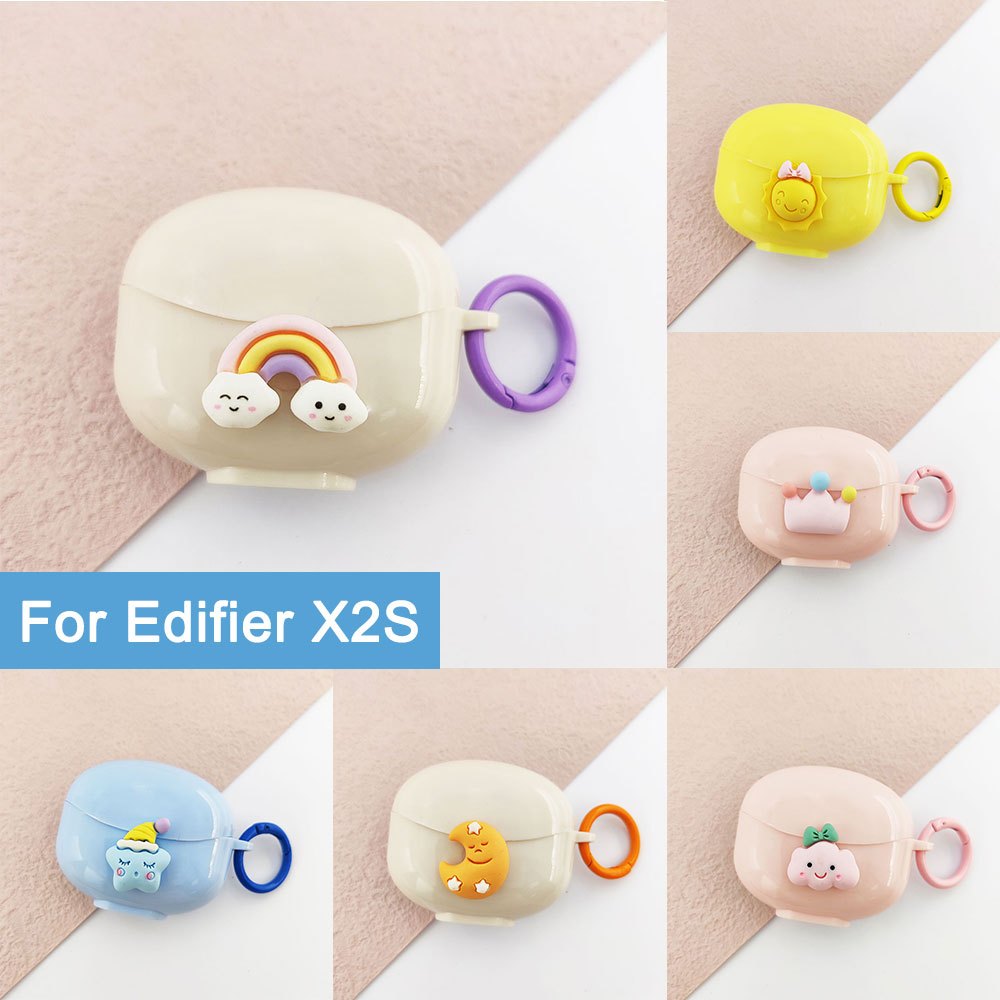 การ ์ ตูนหูฟังนุ ่ มสําหรับ Edifier X2S Casing Candy สีปลอกสําหรับ Edifier X2S หูฟังไร ้ สายหูฟังนุ 