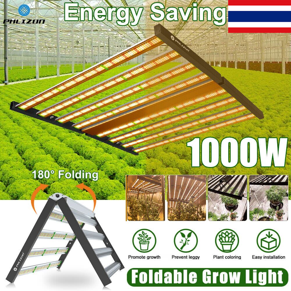 🔥พร้อมส่ง🔥Phlizon ไฟปลุกต้นไม้ SAMSUNG LM281B LED GROW LIGHT 1000W หรี่แสงได้  ขนาดใหญ่ สำหรับผัก ผล