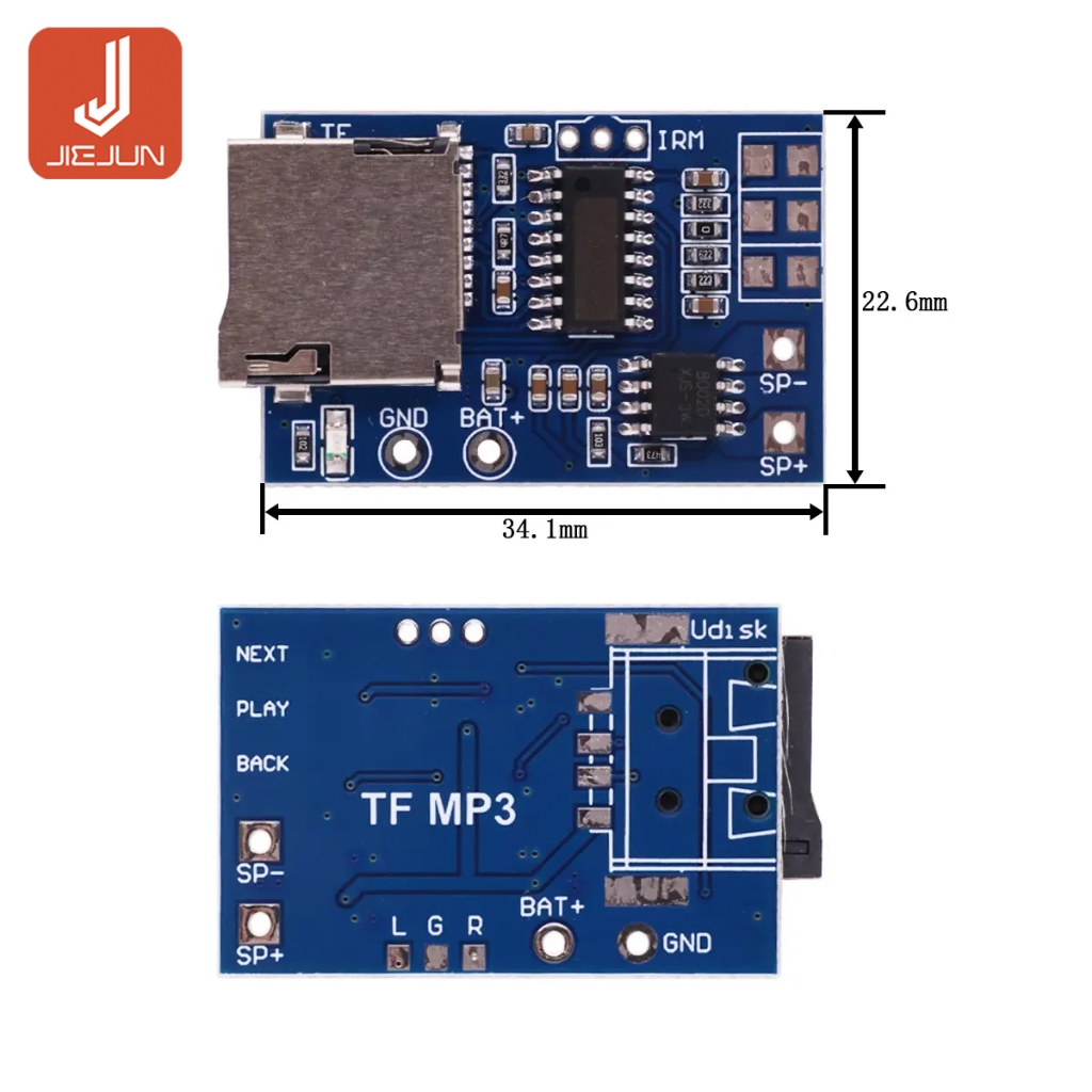 1pcs GPD2846A TF การ ์ ด MP3 Decoder Board 2W โมดูลเครื ่ องขยายเสียงสําหรับ Arduino GM โมดูลแหล ่ งจ ่ ายไฟ