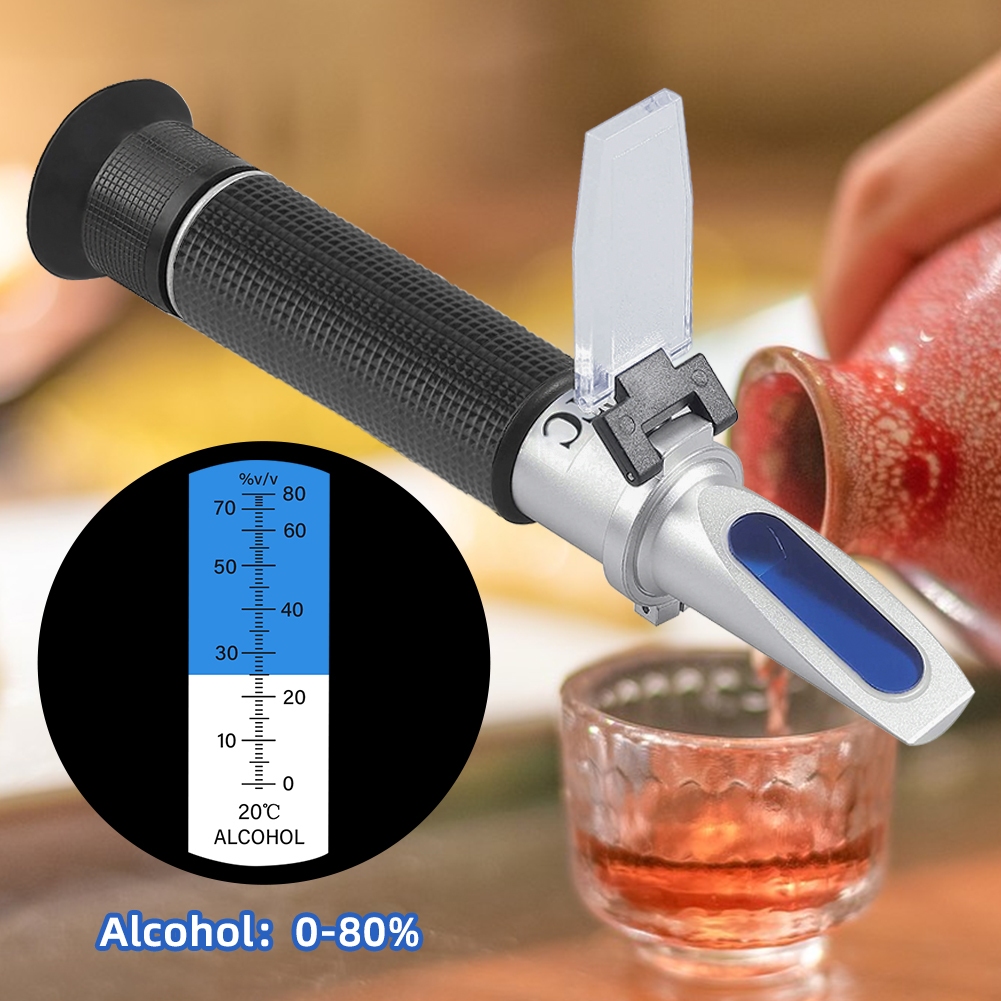พร้อมสต็อก 0-80% เครื่องวัดแอลกอฮอล์ เครื่องวัดแอลกอฮอล์ เครื่องวัดความเข้มข้นแอลกอฮอล์ แอลกอฮอล์ ไฮโดรมิเตอร์ แอลกอฮอล์ ไฮโดรมิเตอร์ การวัดความเข้มข้นแอลกอฮอล์มือถือปล