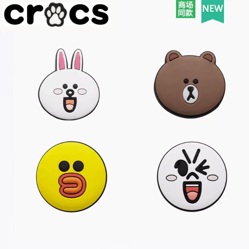 Crocs/adapt to Crocs Hole Shoes Accessories High-End Sense Shoe Buckle Accessories Cute Rabbit Bear Shoes Huazhibixing