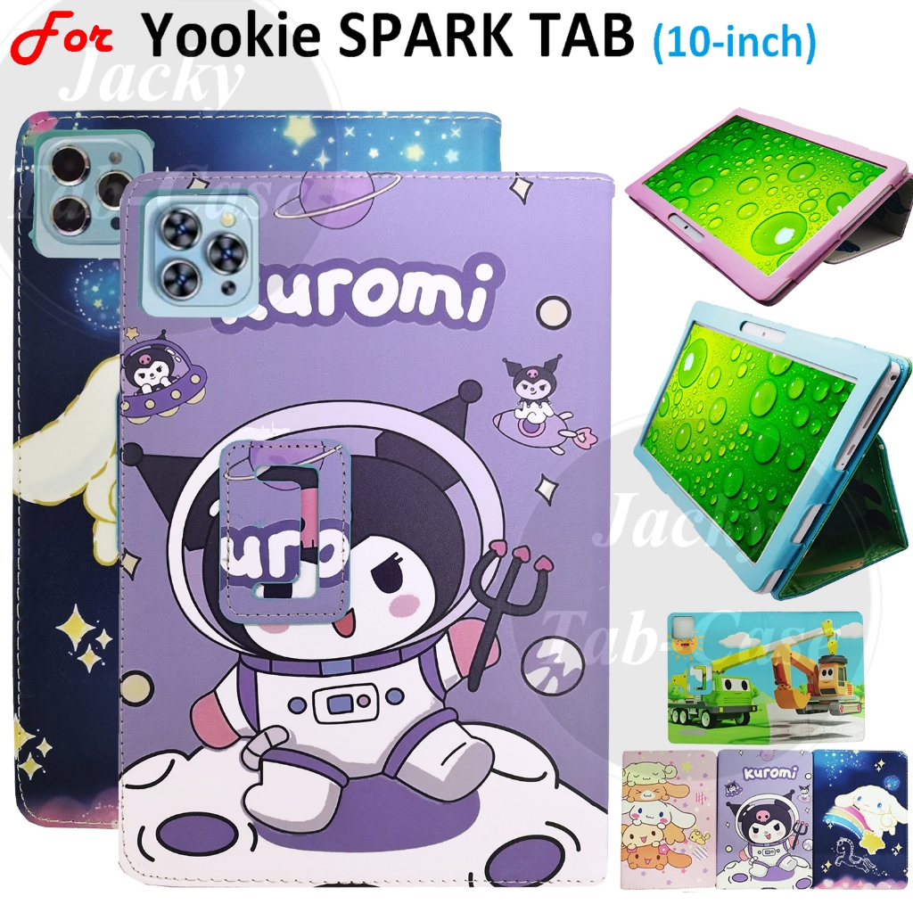 สําหรับ SPARK TAB 10 นิ้ว Yookie Tablet PC 5G 10.1 "Android 13 ทินเนอร์แม่เหล็ก PU หนังกรณีพลิกขาตั้ง