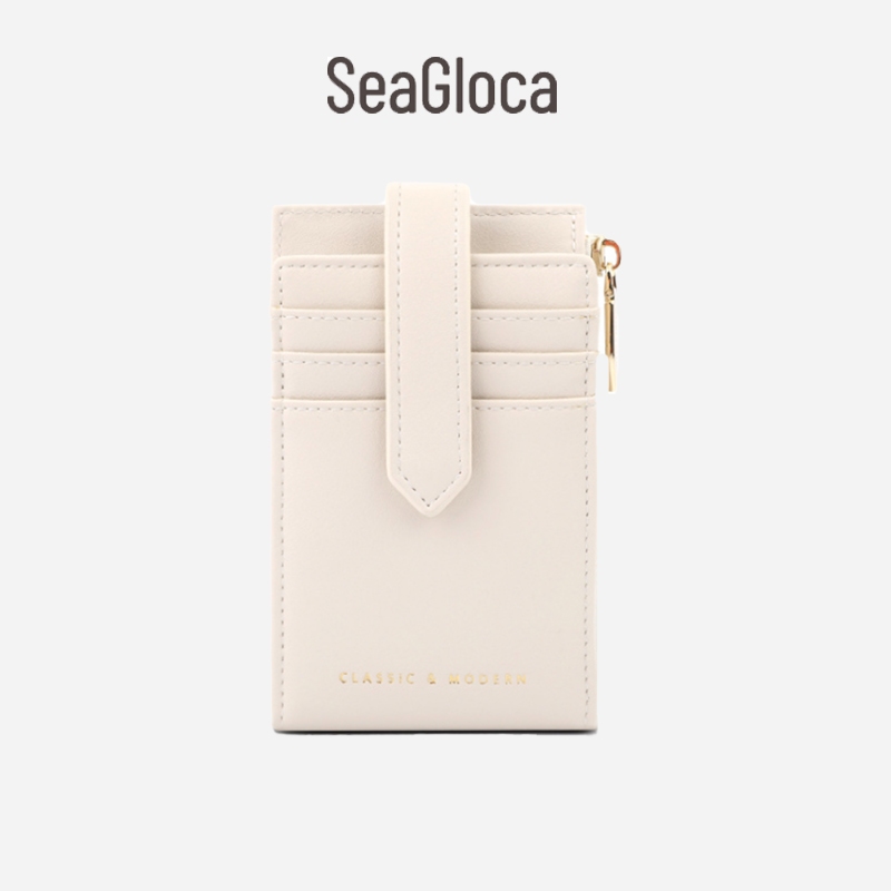 Seagloca ใหม่ Ultra Light พับคู่ทุกวันพับ Commuting Multi Card Slot ID Card กระเป๋า Zero กระเป๋าสตางค์ผู้หญิงไม่มี 1886