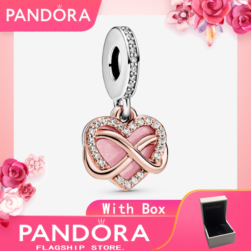 เครื่องประดับใหม่ขายดี charm หัวใจอินฟินิตี้แวววาวทำจากเงินสเตอร์ลิง S925