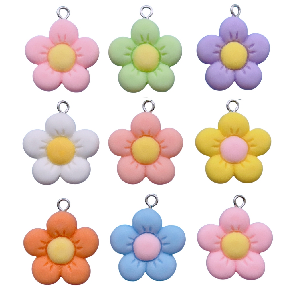 10 ชิ้นเรซิ่นการ์ตูนดอกไม้จี้น่ารัก Charms สําหรับเครื่องประดับ DIY ทําอุปกรณ์เสริมต่างหูสร้อยคอจี้ ราคา ถูกที่สุด ดีลบีเคเค แกลเลอรีภาพที่ 2