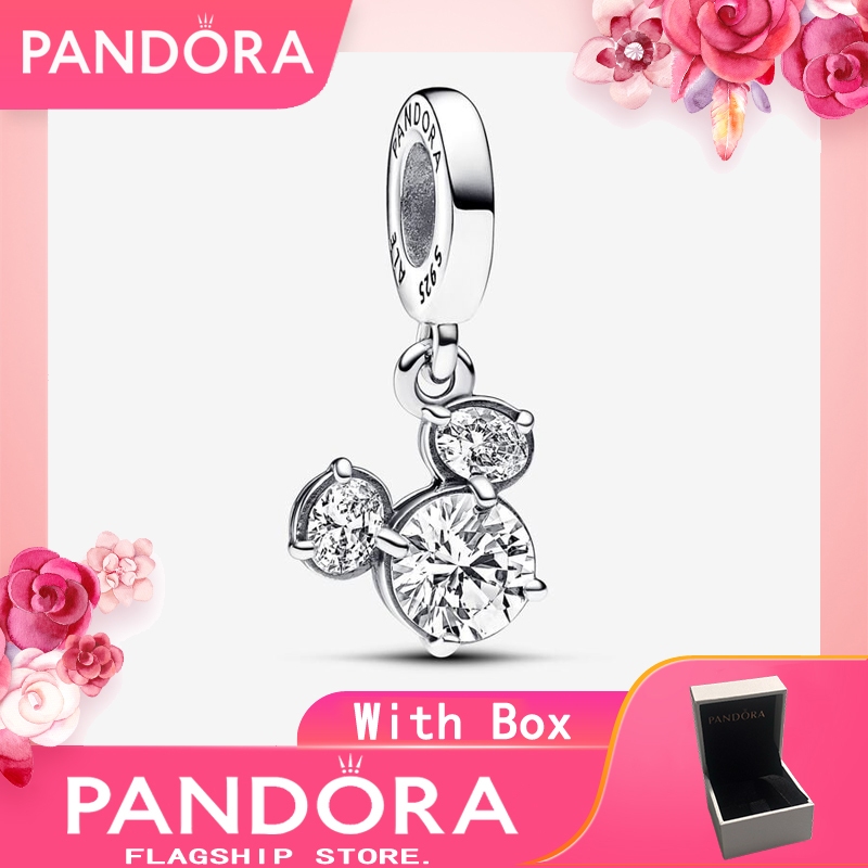 ไอเทมขายร้อนใหม่ S925 เงินสเตอร์ลิง Pandora Disney Mickey Mouse สไปร์คLING ดังเกิ้ล เชาร์ม