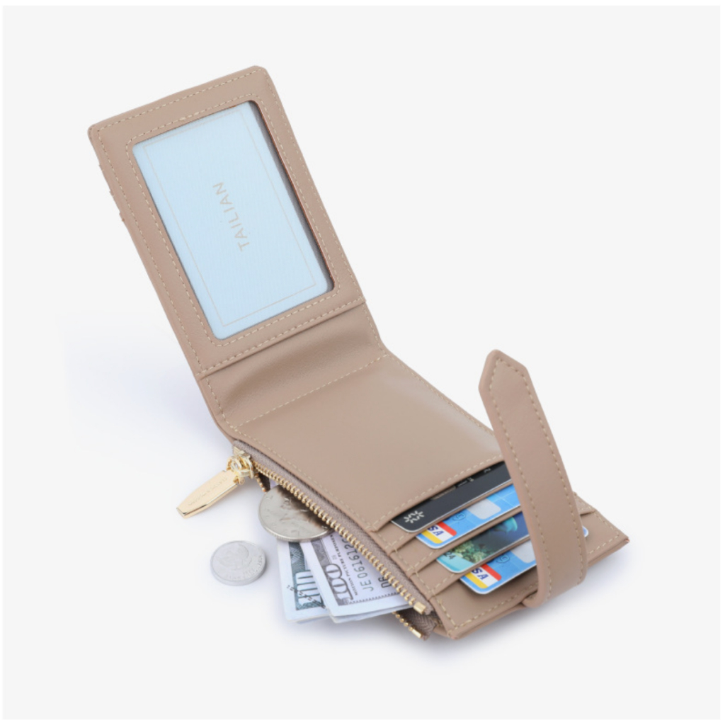 Seagloca ใหม่ Ultra Light พับคู่ทุกวันพับ Commuting Multi Card Slot ID Card กระเป๋า Zero กระเป๋าสตางค์ผู้หญิงไม่มี 1886