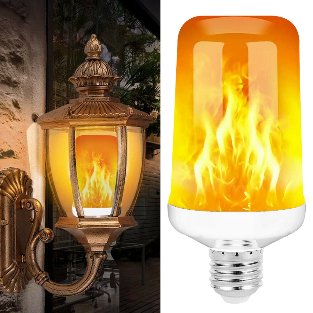 2024 ใหม ่ LED แบบไดนามิกเปลวไฟไฟหลอดไฟ E27 LED ข ้ าวโพดหลอดไฟ Creative Flickering Emulation LED โคมไฟ