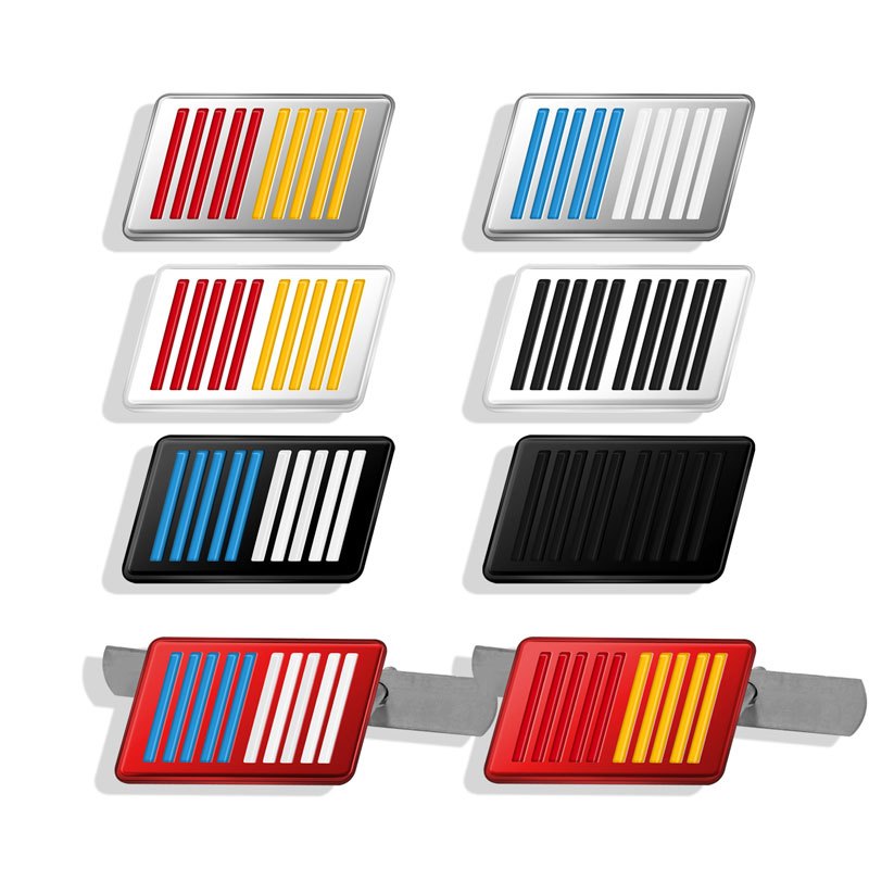 3d โลหะโลหะผสมสังกะสีรถกาว Trunk Emblem Ralliart ด้านหน้าย่างป้ายโลหะโลโก้สัญลักษณ์สําหรับ Mitsubishi Ralliart Evolution
