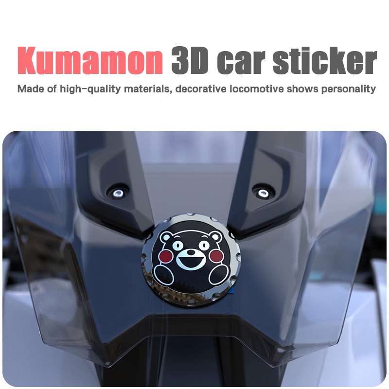 Kumamon 3D စတစ်ကာ ကား/မော်တော်ဆိုင်ကယ် အလှဆင် (ဂျာန့်) ရေမဝင်၊ သုံးဖက်မြင်