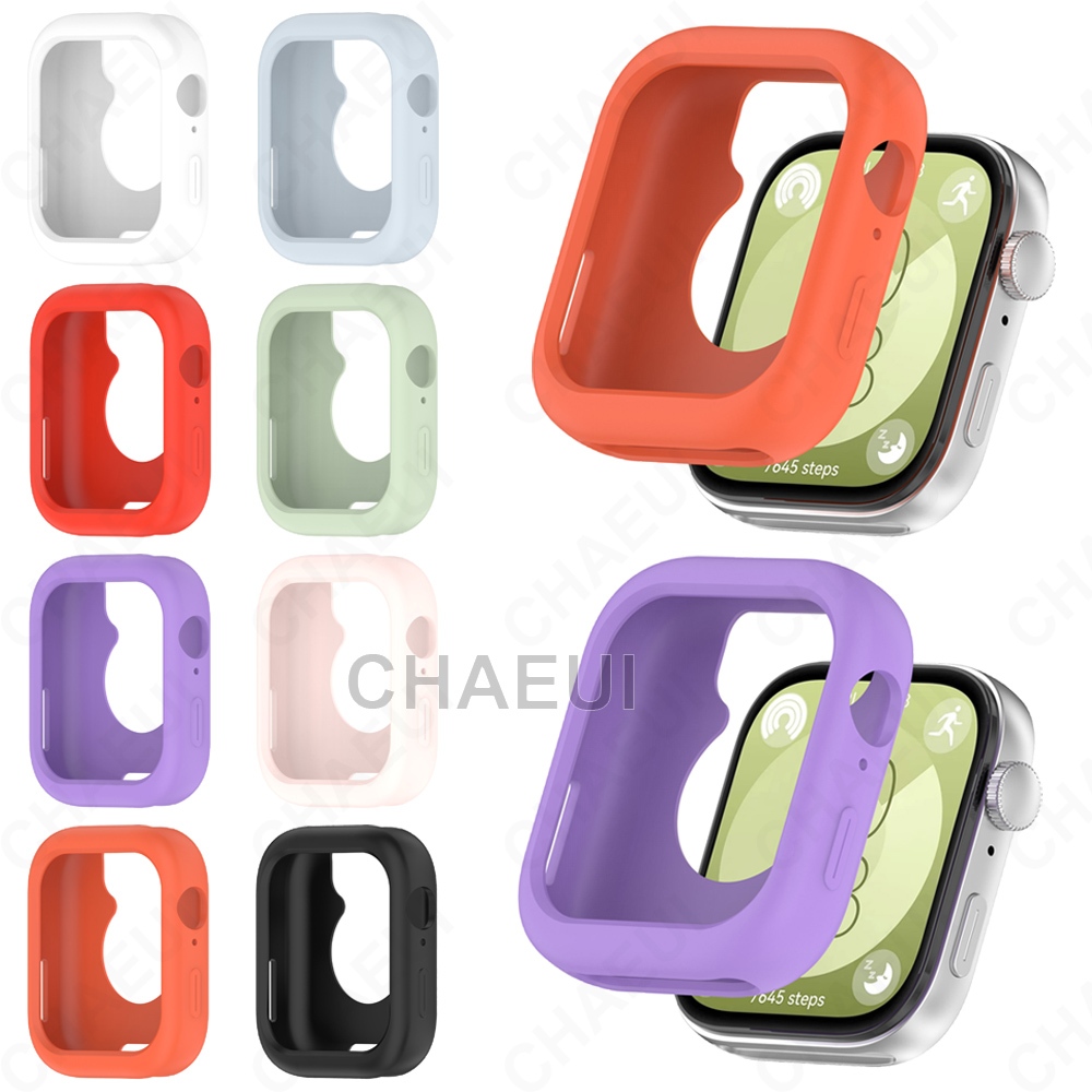 เคสซิลิโคนครึ ่ งเปลือกป ้ องกันอุปกรณ ์ เสริมสําหรับ Huawei Watch Fit 3