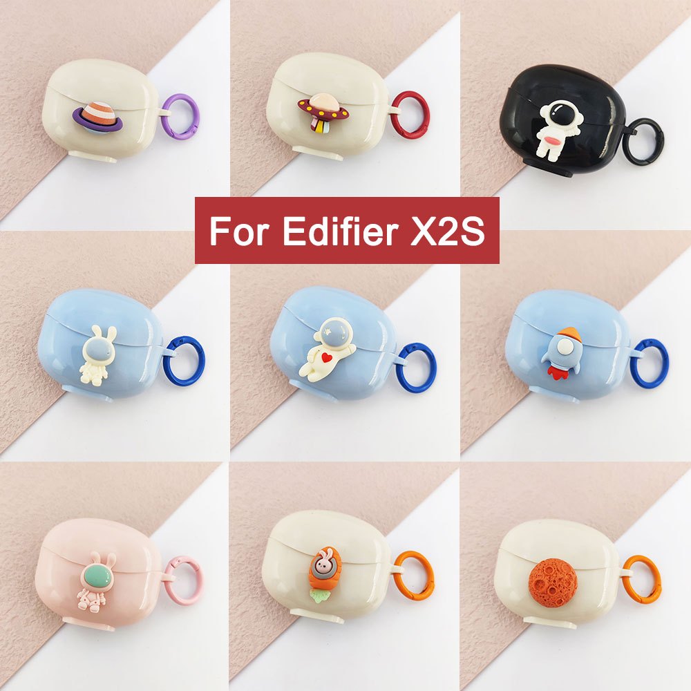 ป ้ องกัน Soft Candy สีกรณีป ้ องกันสําหรับ Edifier X2S การ ์ ตูนหูฟังนุ ่ มกรณีฟรีแหวนการ ์ ตูนปลอก
