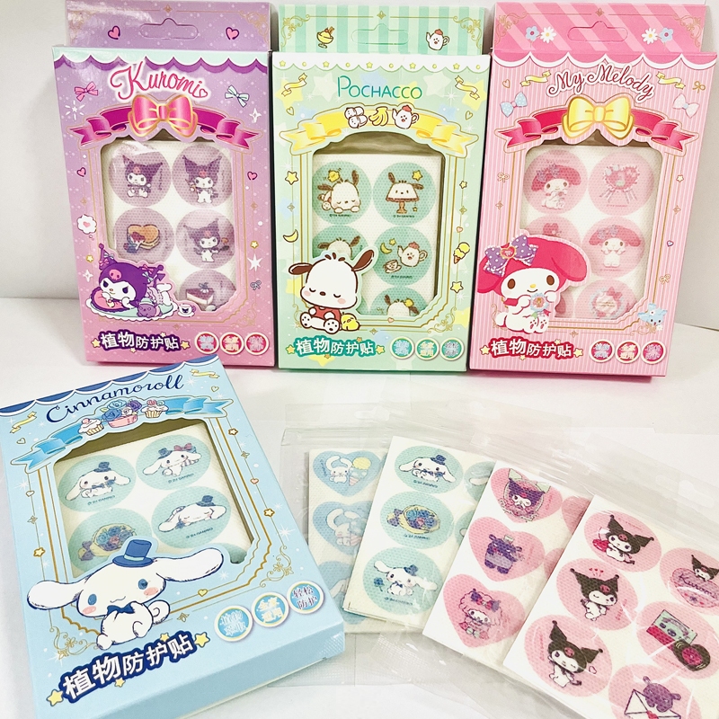 สติกเกอร์กันยุง 48 ชิ้น Sanrio แผ่นแปะกันยุง ยากันยุง สติ๊กเกอร์แปะกันยุง ผลิตภัณฑ์ป้องกันยุง ยากันยุงสำหรับเด็ก สติกเกอร์ติดแมสหอม