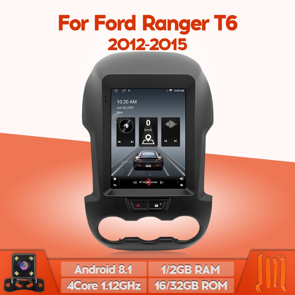 Webetter TopNavi Android 4Core IPS 9.7 นิ ้ วแนวตั ้ งหน ้ าจอรถวิทยุสําหรับ Ford Ranger T6 Xlt Wildtrak 2012-2015 พร ้ อม BT WiFi SWC MirrorLink ด ้ านหลัง GPS นําทาง