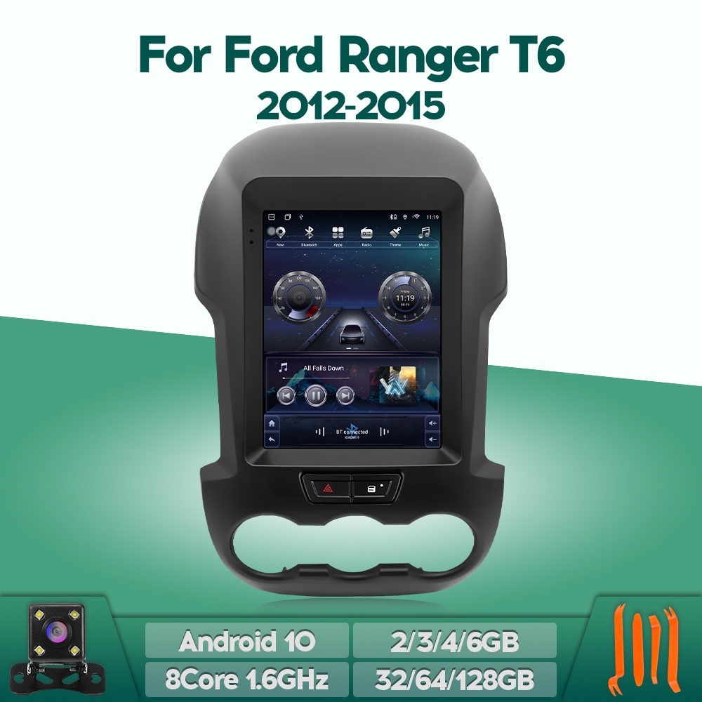 Webetter TopNavi Android 8Core IPS 9.7 นิ ้ วแนวตั ้ งหน ้ าจอรถวิทยุสําหรับ Ford Ranger T6 Xlt Wildtrak 2012-2015 4G CarPlay DSP BT WiFi ด ้ านหลัง GPS นําทาง