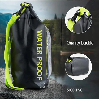 2l แห้งกระเป๋าหน้าจอสัมผัสกระเป๋ากันน้ําสําหรับ Trekking Drifting ล่องแก่งท่องเรือคายัคกีฬากลางแจ้ง