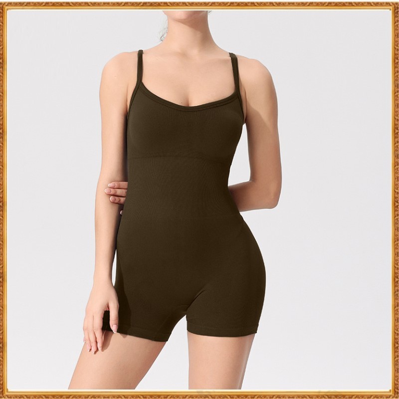 Lululemon Beauty Back ชุดบอดี้สูทโยคะไร้รอยต่อกีฬาชิ้นเดียว (พร้อมแผ่นรอง) สลิงเสื้อผ้าโยคะทางอากาศแน่นสําหรับผู้หญิง 1522
