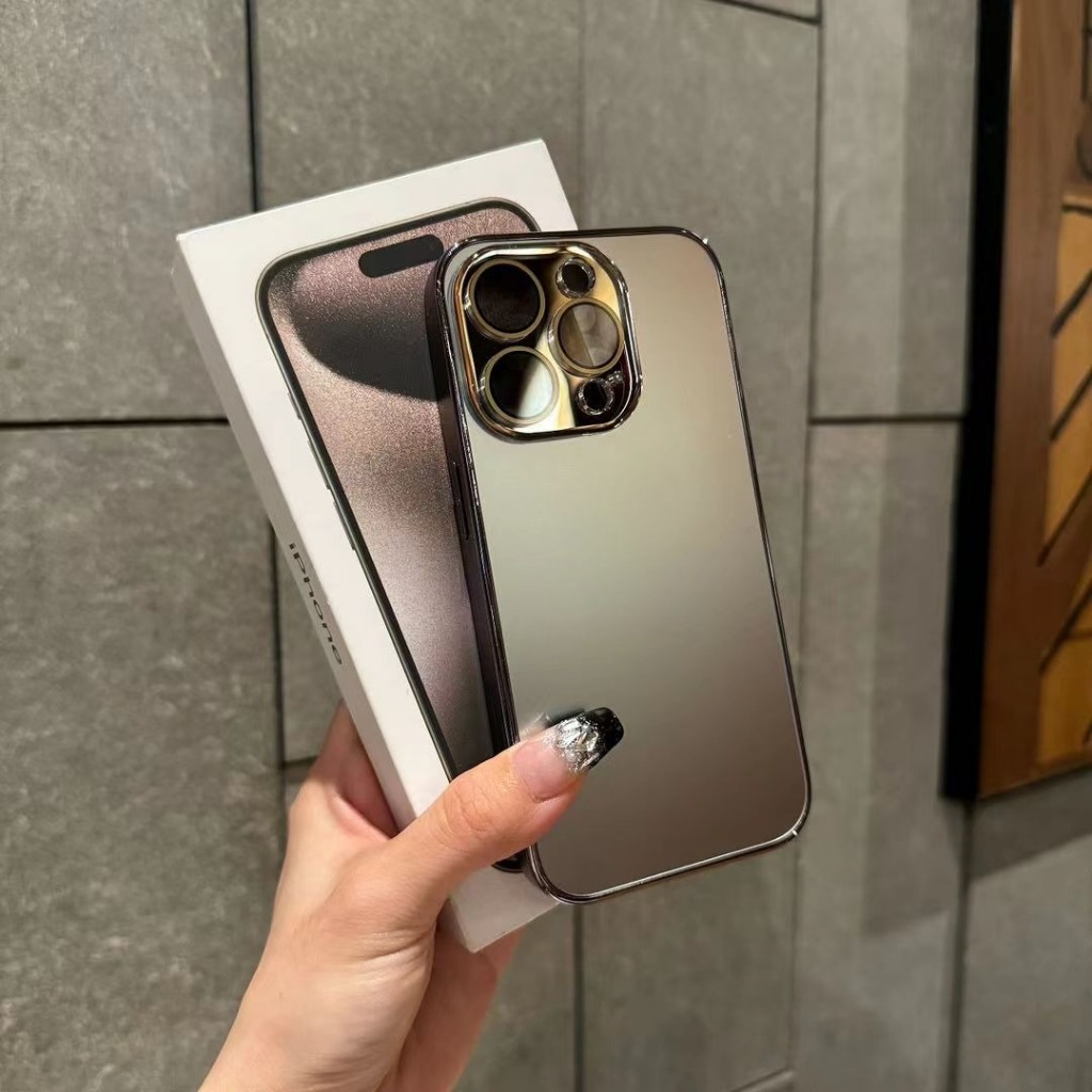 เคสกระจกนิรภัย PC ผิวด้าน กันกระแทก หรูหรา สําหรับ IPhone 16 15 Pro Max 14 Pro Max 11 12 13 Pro Max