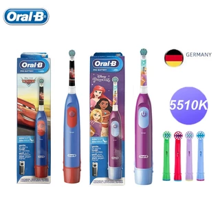 Oral B แปรงสีฟันไฟฟ้า ขนแปรงนุ่มพิเศษ ตั้งเวลาได้ 2 นาที กันน้ํา พร้อมแปรง แบบเปลี่ยน สําหรับเด็ก