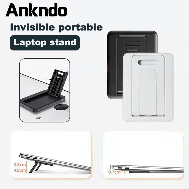 Ankndo ใหม่ ขาตั้งแล็ปท็อป แท็บเล็ต โน๊ตบุ๊ค สามารถปรับได้ 2 ชิ้น