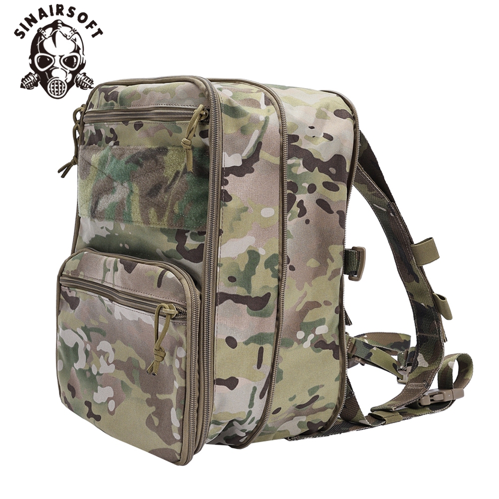 Sinairsoft ยุทธวิธี 500D ไนลอน Flatpack D3 กระเป๋าเป้สะพายหลังกลางแจ้งขยาย MOLLE กระเป๋าเป้สะพายหลังกระเป๋าเดินทางอเนกประสงค์