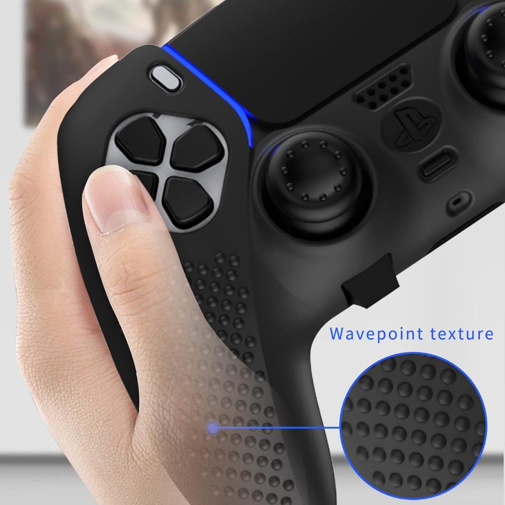 เคสป้องกันสําหรับ Playstation 5 Edge Controller, PS5 Controller ผิวสําหรับ Playstation 5 DualSense Wireless Edge Controller 4PCS Thumb Grip Caps + L2 R2 Trigger Extender