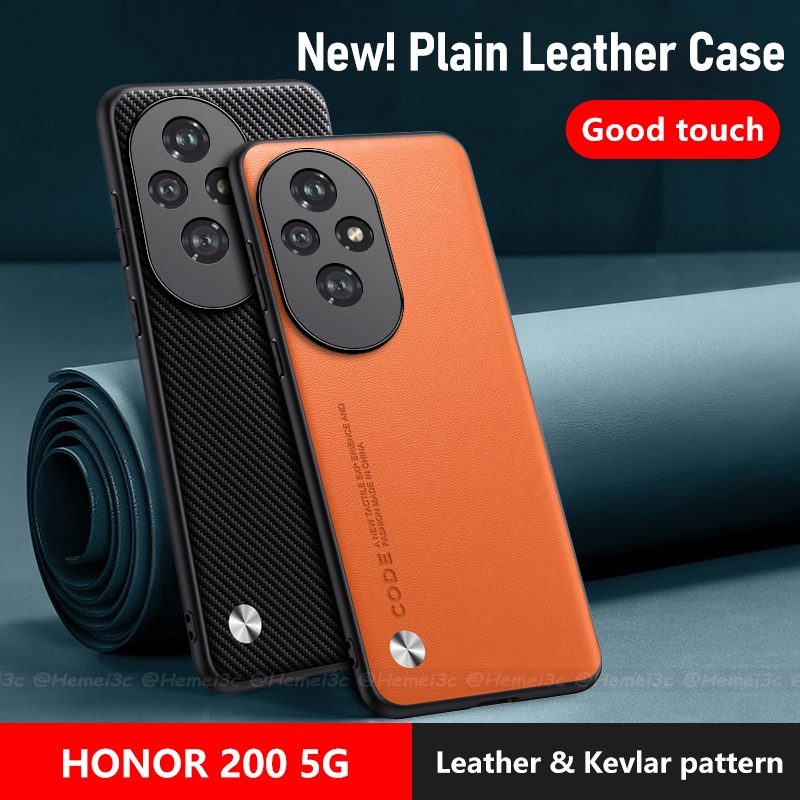 สําหรับ Honor 200 Pro Casing Leather Hard Phone Case Cover