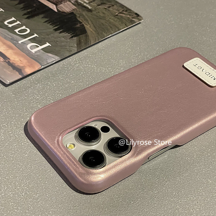 Ins เกาหลีสีชมพูบัลเล ่ ต ์ สาวหนังสําหรับ iPhone 15 14 13 12 Pro Max Apple โทรศัพท ์ มือถือปลอก iPhone 11 อุปกรณ ์ เสริม Simple รวมทุกอย ่ าง Y2K