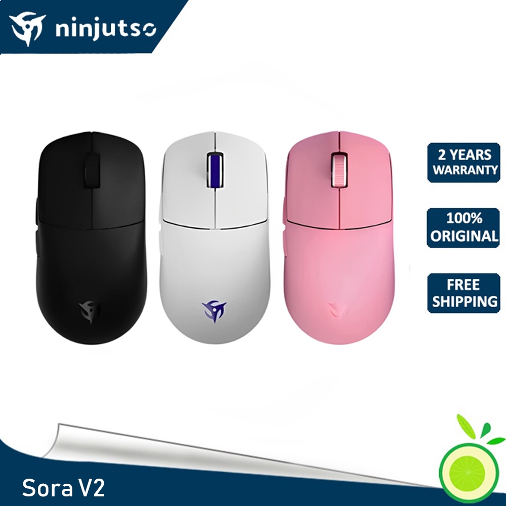 Ninjutso Sora V2 เมาส์เกมมิ่งไร้สาย น้ําหนักเบา ระยะไกลพิเศษ