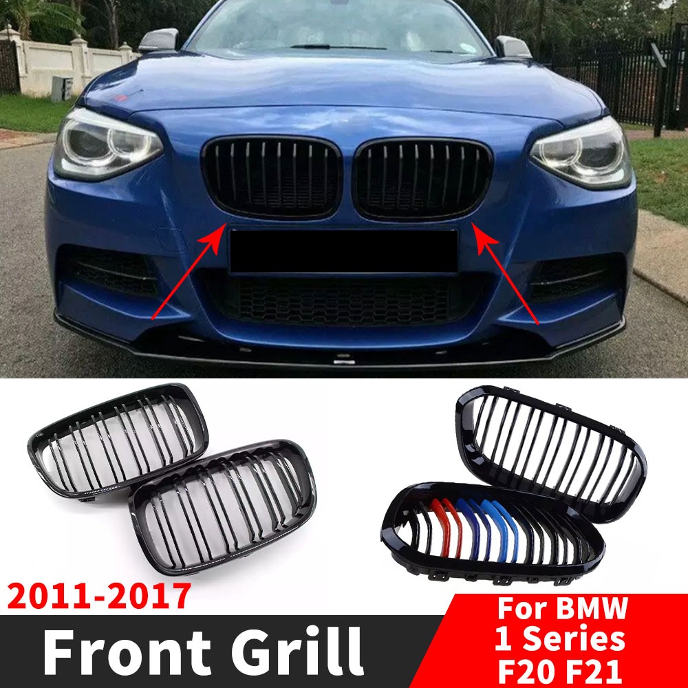Facelift ด้านหน้า Grille Racing Grill Kidney กันชน Grille ตาข่ายกลางสําหรับ BMW 1 Series F20 F21 2011 2012 2013 2014 2015 2016 2017
