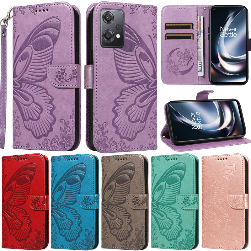 หรูหราสําหรับoppo A17 4G A57 A77 A57S A78 5G A96 A76 A36 A94 A95 A54 A74 A16 A16S A54S A55 ผีเสื้อรูปแบบกระเป๋าสตางค์นุ่มPUหนังพลิกผิวกรณี