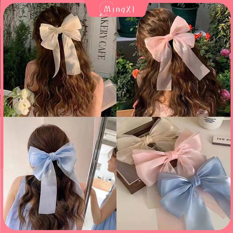 โบว์บนผมนักเรียน กิ๊บติดผม หวาน น่ารักจัดส่งฟรี แฟชั่น กิ๊บหนีบผม เครื่องประดับผม