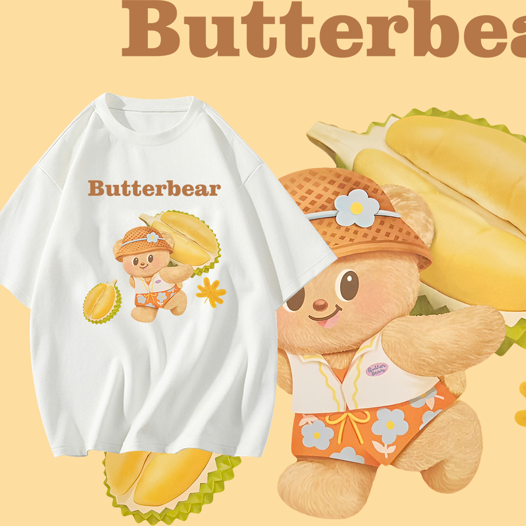 เสื้อ Butterbear Butter bear T-shirt ผ้าCotton 100% ใส่ได้ ทั้ง ชาย ใส่สบาย ไม่หด ไม่ย้