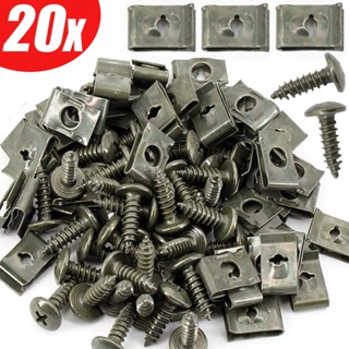 10/20pcs โลหะ U-Type คลิปสกรูชุดกันชนรถ fender Fasteners ฐาน…