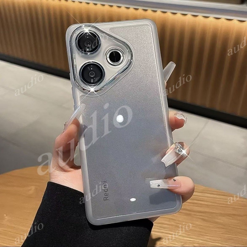 เคสโทรศัพท์สําหรับ POCO m6 4G 2024 กล้องเลนส์ป้องกันฟิล์มโปร่งใสซิลิโคนนุ่มสําหรับ POCO m6 M 6 6M Po