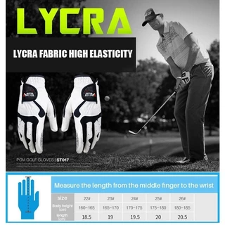ถุงมือกอล์ฟชาย PGM ST017 Golf Gloves - ผ้า SUPER AIR + UPF50+ กันแดด (Anti-Slip/Sweatproof)