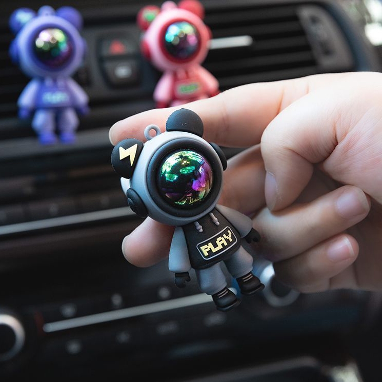 รถ Air Outlet น ้ ําหอมคลิปการ ์ ตูนนักบินอวกาศตกแต ่ งเครื ่ องประดับ Auto Air Vent Air Freshener คลิปน ้ ําหอม