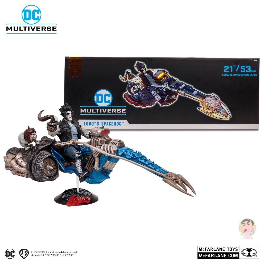Mcfarlane DC Multiverse Lobo & Spacehog ฟิกเกอร์ขนาด 7 นิ้วพร้อมรูปการกระทําในรถยนต์