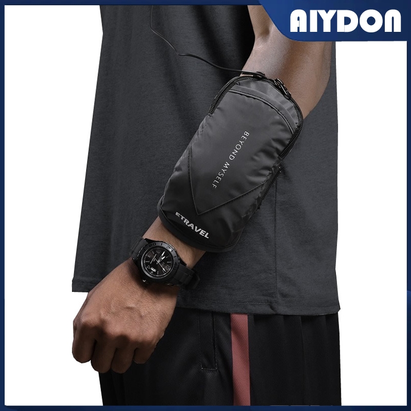 AIYDON กระเป๋าใส่โทรศัพท์ แบบรัดแขน เหมาะกับการวิ่ง เล่นกีฬากลางแจ้ง ฟิตเนส สําหรับผู้ชายและผู้หญิง