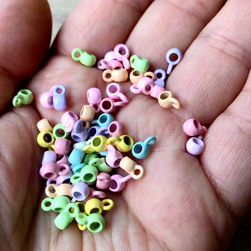 ลูกปัดโลหะผสม 3 หลุมลูกปัด DIY 50 ชิ้น DIY ลูกปัด