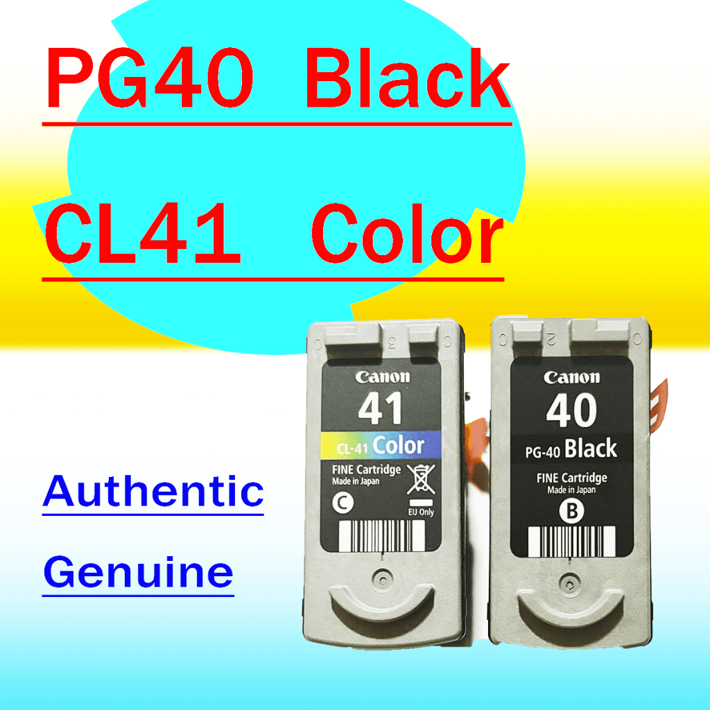 ตลับหมึกแท้ PG 40/CL 41 สําหรับ PIXMA MP-180 MP-150 MP-460 ip-2200 MX-310 ip-1800 ip-1900 MX-300 ip-