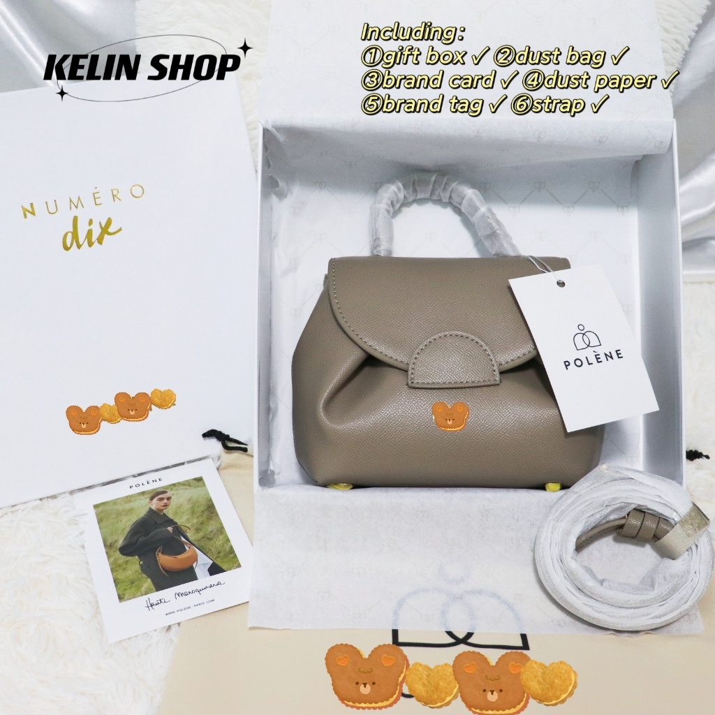 [ พร ้ อมกล ่ อง + กระเป ๋ าฝุ ่ น ] KELIN Nano หนังแท ้ กระเป ๋ ายิ ้ ม French Design กระเป ๋ าถือไหล ่ กระเป ๋ าสะพายข ้ างสําหรับผู ้ หญิง