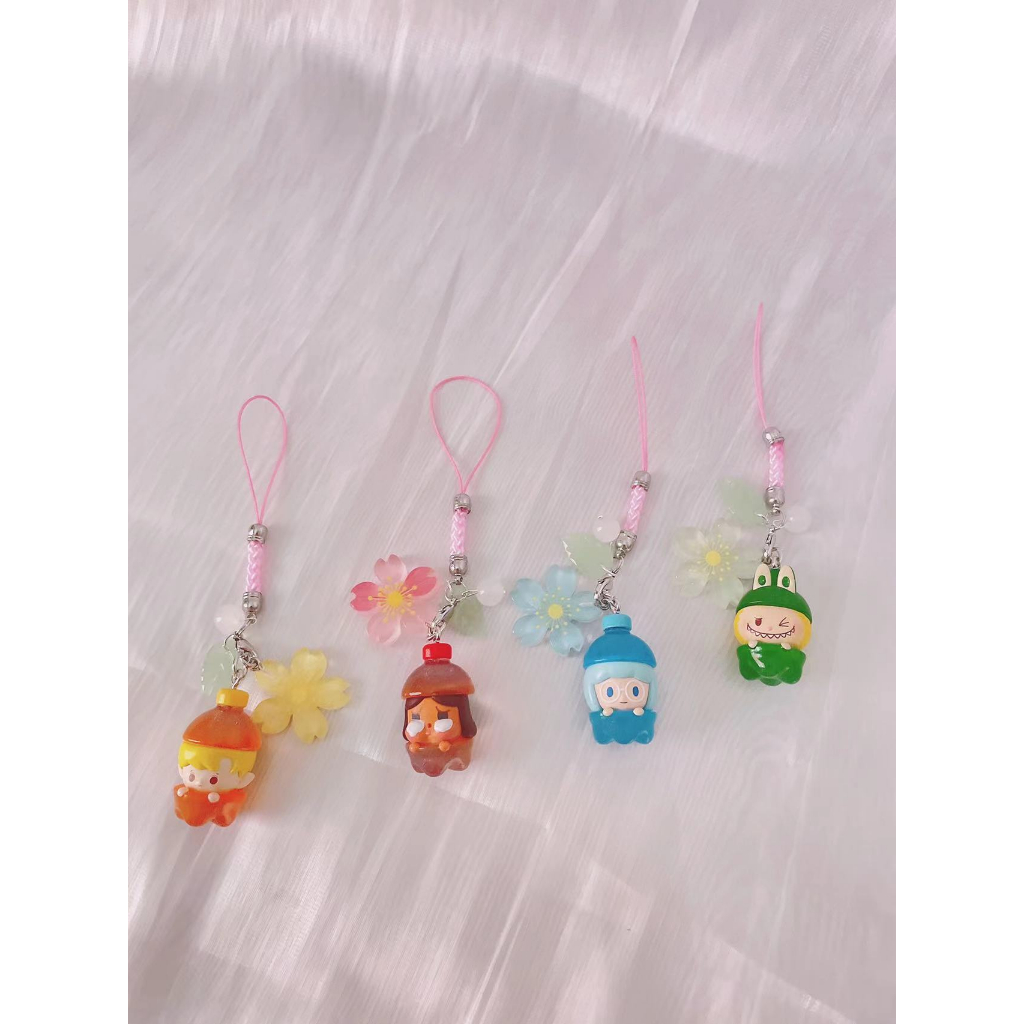 ของแท ้ Bubble Marte POPCORN สีสันชุดน ้ ําผลไม ้ น ่ ารักโทรศัพท ์ มือถือจี ้ น ่ ารักของขวัญวันเกิดเพื ่ อน